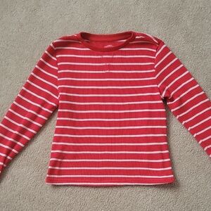 Wondershop Red and White Striped Long Sleeve Tee